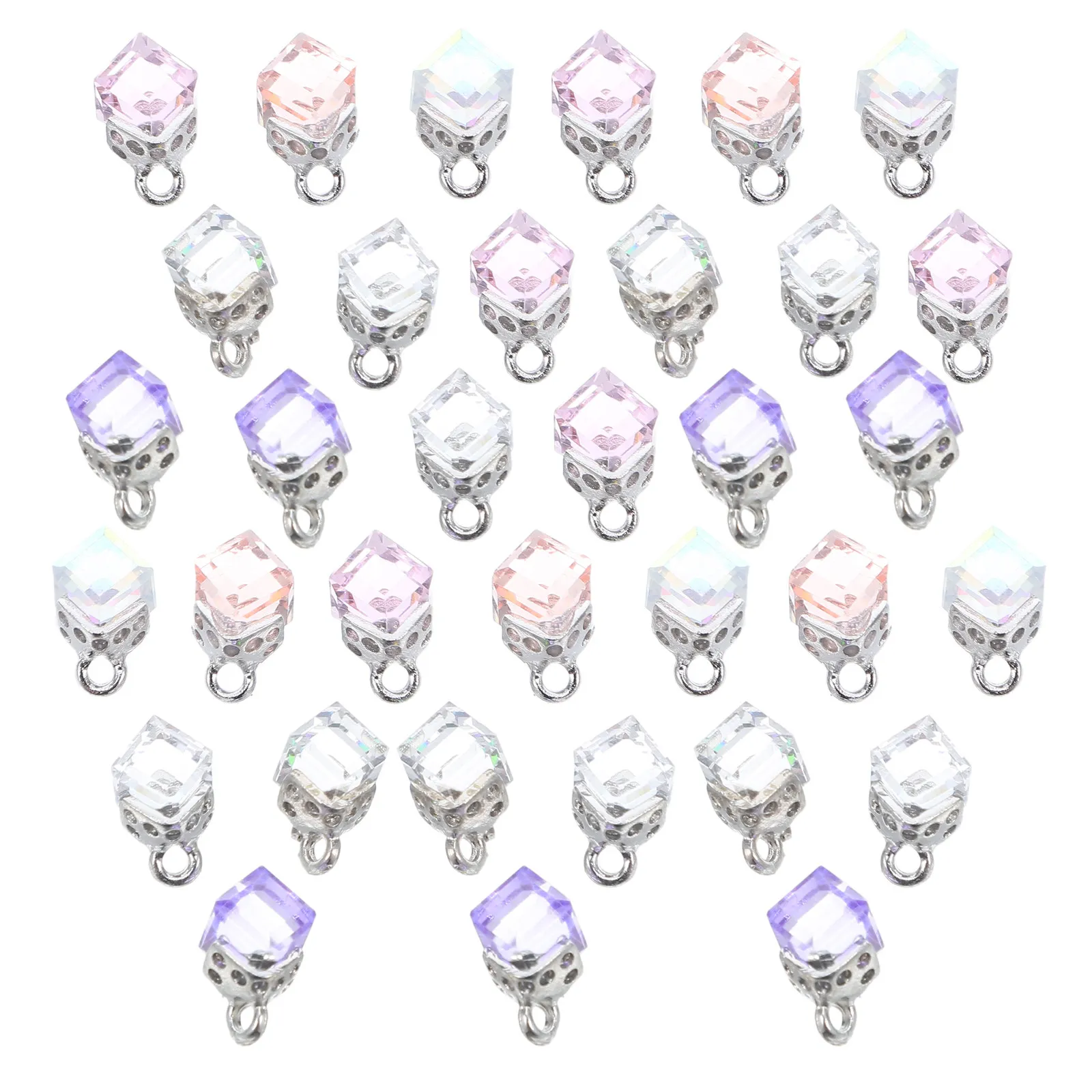60 шт. хрустальных подвесок-кубиков, бусин-шармов для изготовления ювелирных изделий своими руками: ожерелий, серег, браслетов, разделительных элементов, хрустальных бусин россыпью
60 шт. хрустальных подвесок-кубиков, бусин-шармов для изготовления ювелирных изделий своими руками: ожерелий, серег, браслетов, разделительных элементов, хрустальных бусин россыпью