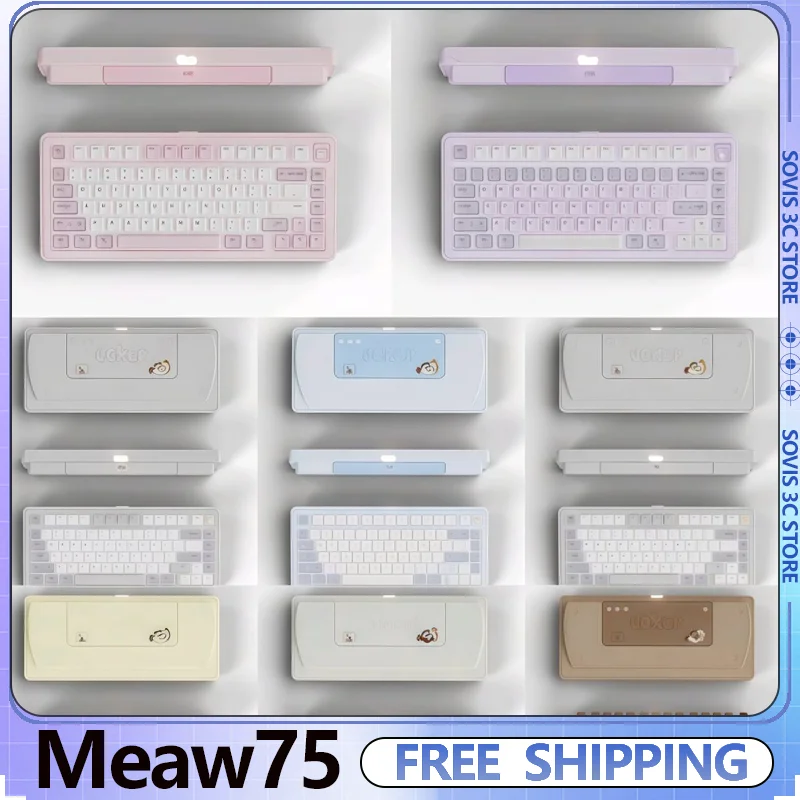 Meaw75 Mechanical Keyboard Kit Wireless Tri-mode Aluminum Alloy CNC Hot Swappable RGB Gaming Keyboard Customized Cute Girl Gift
Meaw75 Mechanical Keyboard Kit Wireless Tri-mode Aluminum Alloy CNC Hot Swappable RGB Gaming Keyboard Customized Cute Girl Gift