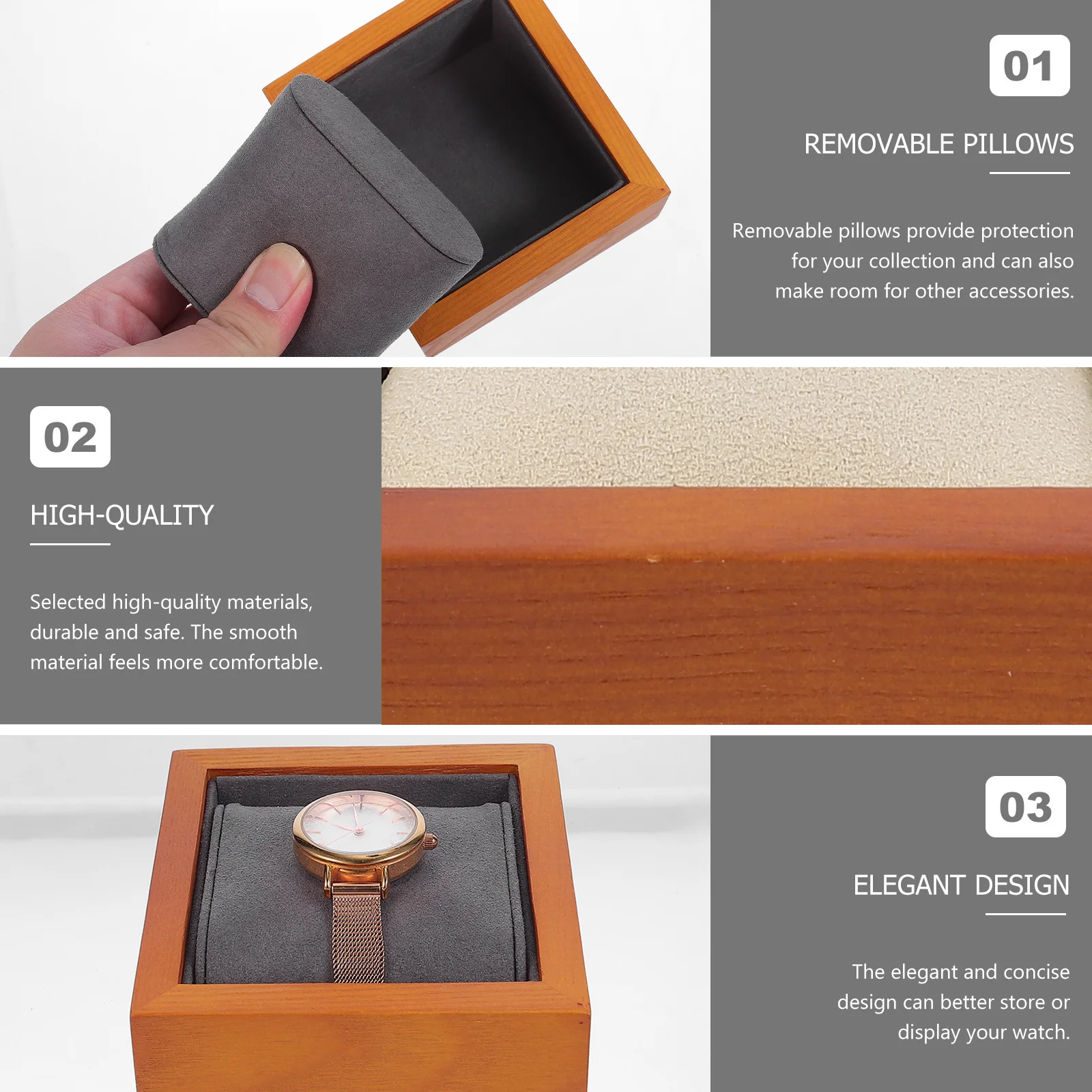 1Pcs Watch Display Box Wooden Vintage Storage Case for Jewelry and Wristwatch Organizer Smooth Solid Wood Craftsmanship
1Pcs Watch Display Box Wooden Vintage Storage Case for Jewelry and Wristwatch Organizer Smooth Solid Wood Craftsmanship