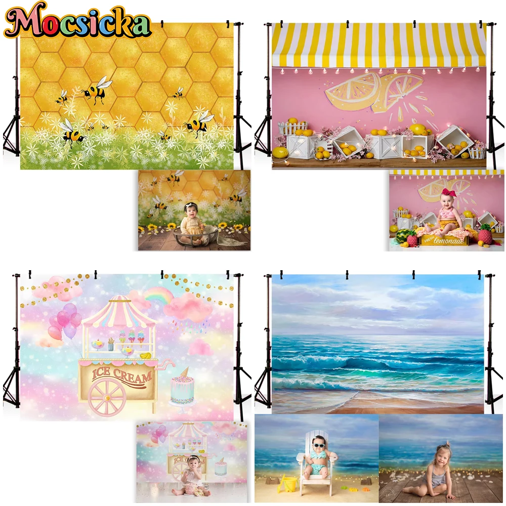 Mocsicka Summer Backdrop Photography Props Holiday Sea Bees Party Decorations Children Kid Baby Portrait Photo Background Banner
Mocsicka Summer Backdrop Photography Props Holiday Sea Bees Party Decorations Children Kid Baby Portrait Photo Background Banner