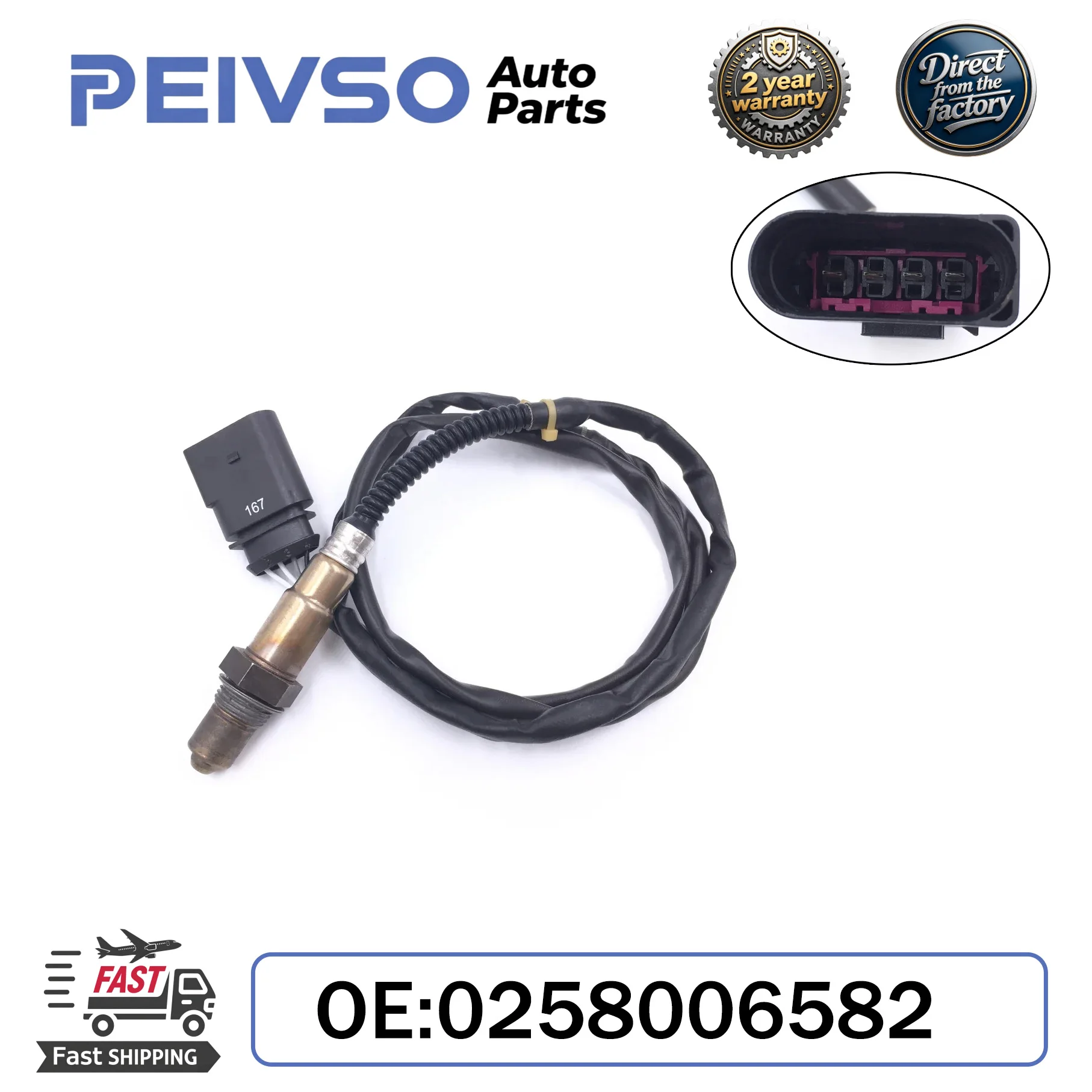 PEIVSO New Oxygen Sensor 0258006582 Fit for Audi A4 A8 VW Polo Caddy 0258006239 0258006978
PEIVSO New Oxygen Sensor 0258006582 Fit for Audi A4 A8 VW Polo Caddy 0258006239 0258006978