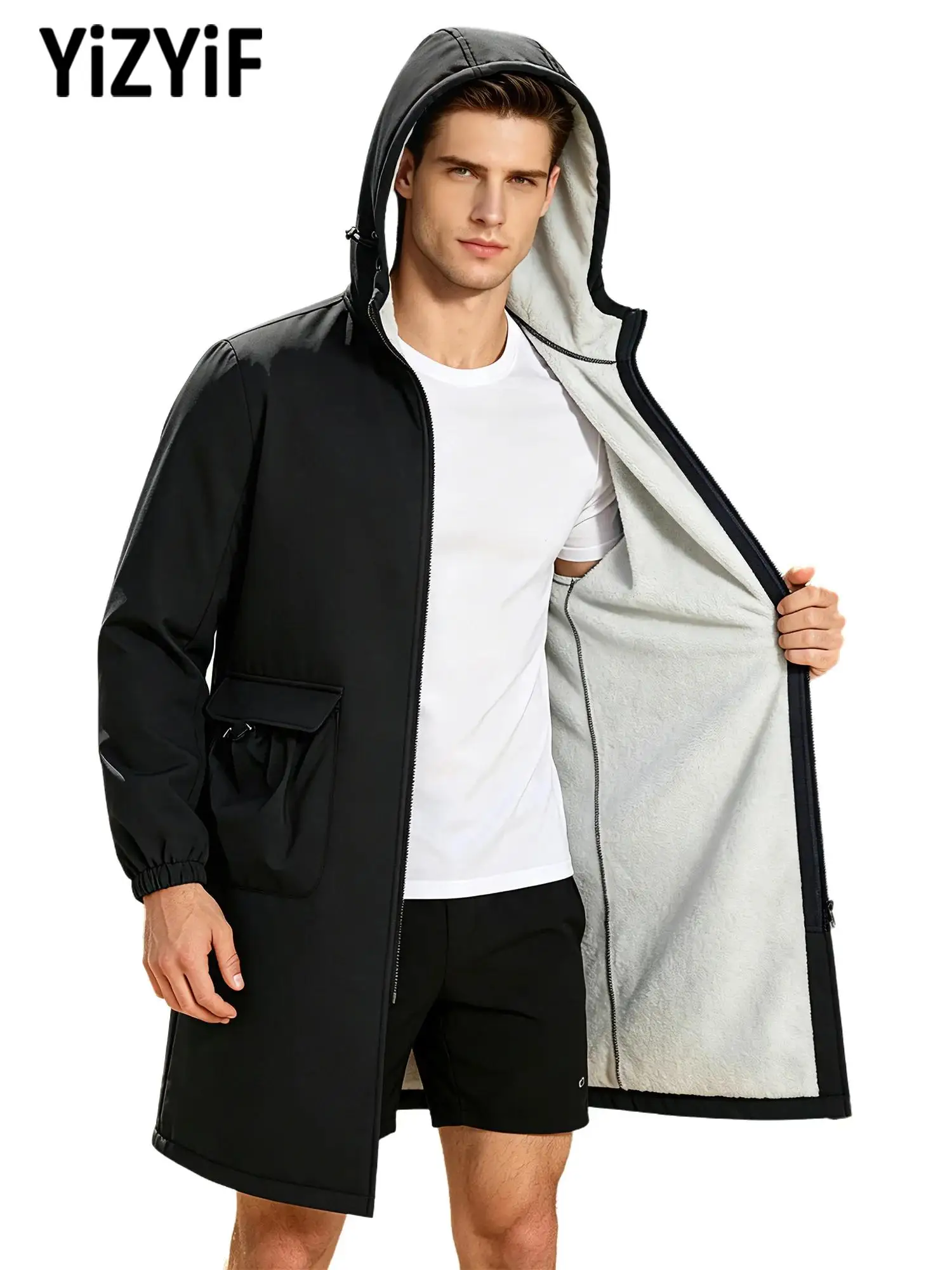 Unisex Swim Parka Fleece Lining Waterproof Hooded Jacket Front Zipper Quick Dry Windproof Warm for Beach Pool Winter Outdoor
Unisex Swim Parka Fleece Lining Waterproof Hooded Jacket Front Zipper Quick Dry Windproof Warm for Beach Pool Winter Outdoor