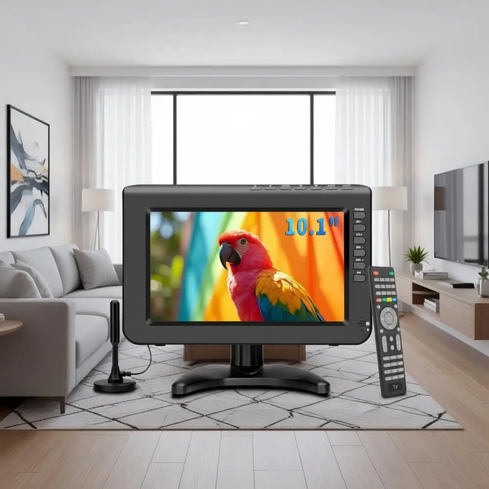 Портативный телевизор 10.1 дюймов, 720P HD с антенной, цифровой тюнер ATSC, порты HDMI и USB, питание от 12В кабеля/сети, для использования в автомобиле и на кухне
Портативный телевизор 10.1 дюймов, 720P HD с антенной, цифровой тюнер ATSC, порты HDMI и USB, питание от 12В кабеля/сети, для использования в автомобиле и на кухне