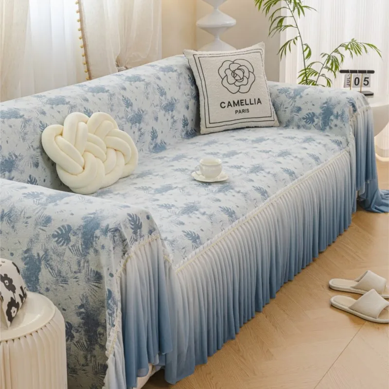 Summer Universal Chenille Sofa Cover French Ruffled Edge Creamy Aesthetic Flower Pattern Anti-Slip Gradient Couch Cushion Mat
Summer Universal Chenille Sofa Cover French Ruffled Edge Creamy Aesthetic Flower Pattern Anti-Slip Gradient Couch Cushion Mat