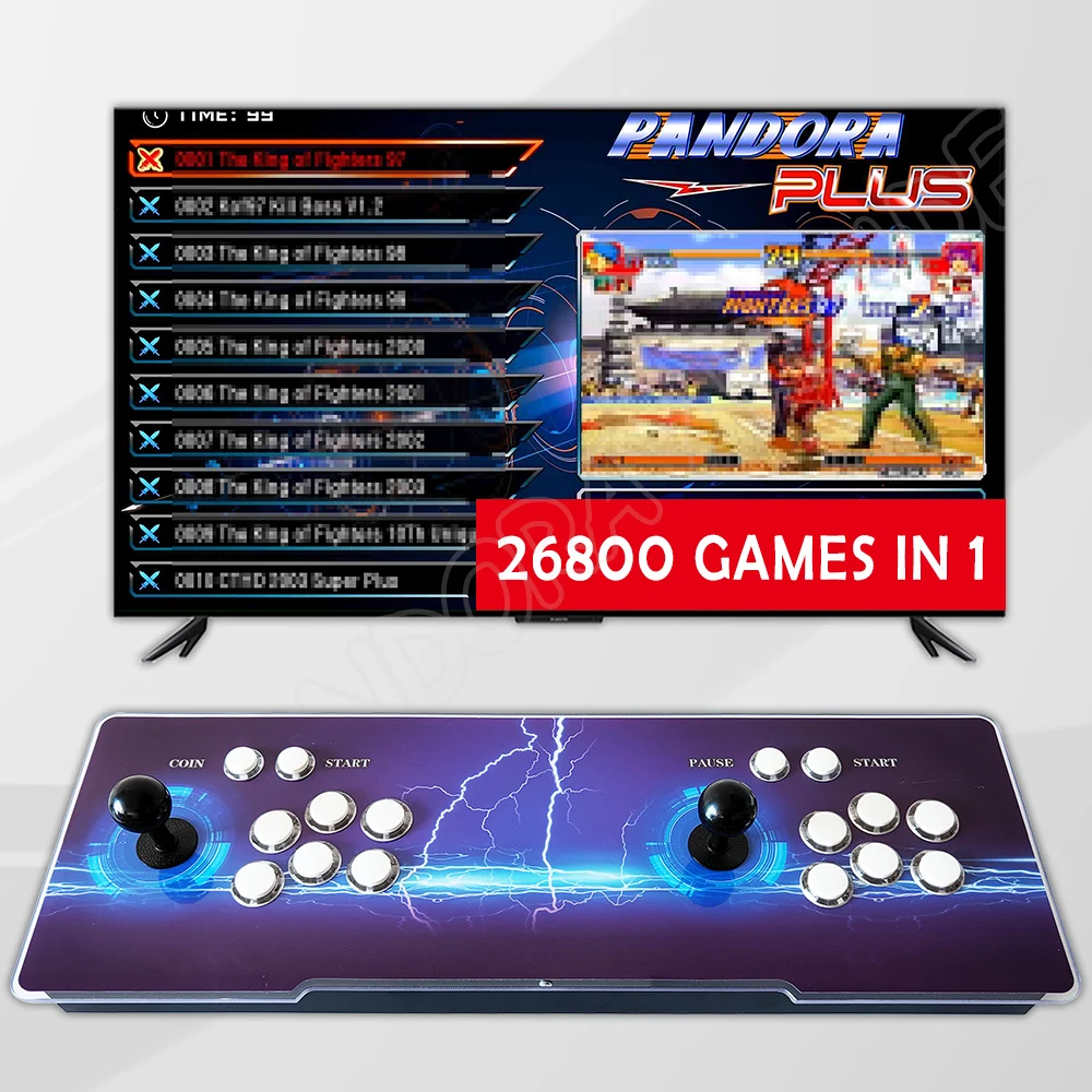 26800 in 1 Pandora Saga DX2 Retro Cabinet Arcade Console 2 Joystick 720P HD Output TV Games Suitable For Family Entertainment
26800 in 1 Pandora Saga DX2 Retro Cabinet Arcade Console 2 Joystick 720P HD Output TV Games Suitable For Family Entertainment