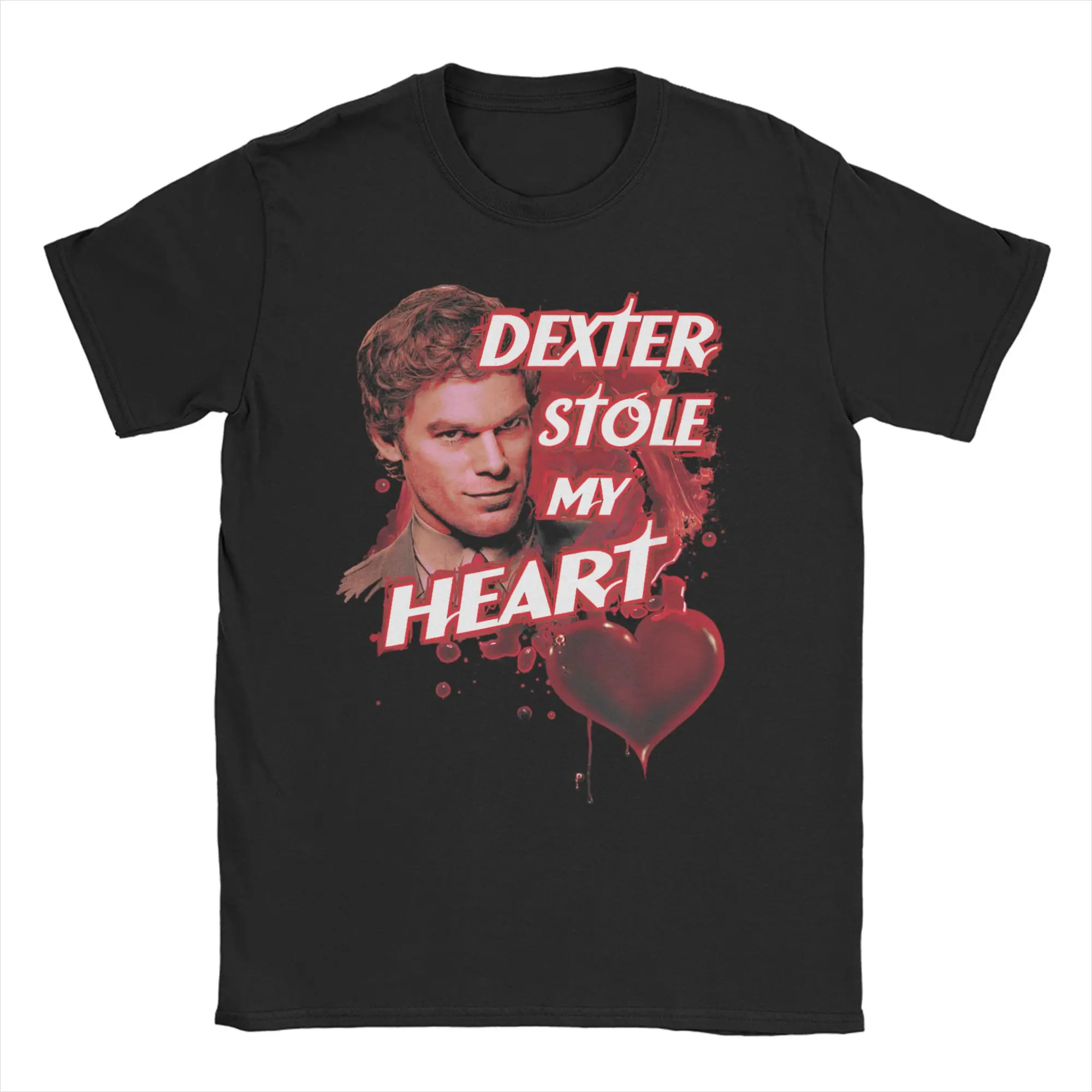 Funny Bloody Heart Dexter Morgan T-Shirt for Men Women Crewneck Cotton T Shirt Horror Movie Short Sleeve Tees Arrival Clothing
Funny Bloody Heart Dexter Morgan T-Shirt for Men Women Crewneck Cotton T Shirt Horror Movie Short Sleeve Tees Arrival Clothing