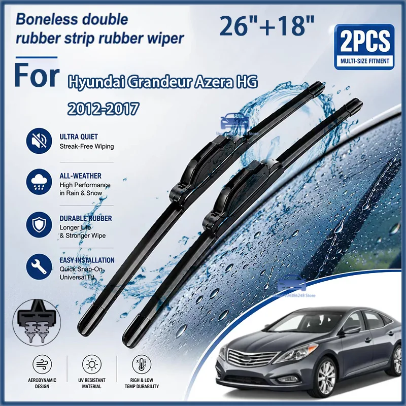 Front Wiper Blades For Hyundai Grandeur Azera HG 2012-2017 Windshield Windscreen Window Rain Brushes 26"+18" Modification Parts
Front Wiper Blades For Hyundai Grandeur Azera HG 2012-2017 Windshield Windscreen Window Rain Brushes 26"+18" Modification Parts