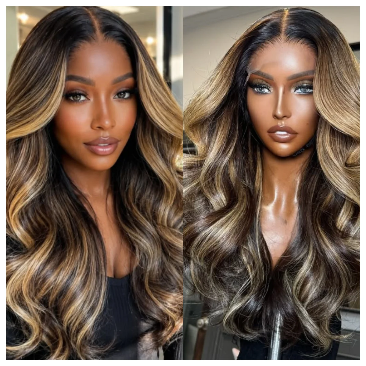 Long Wavy Ombre Brown Blonde Synthetic Lace Front Wig for Black Women Body Wave Side Part Daily Use Wig
Long Wavy Ombre Brown Blonde Synthetic Lace Front Wig for Black Women Body Wave Side Part Daily Use Wig