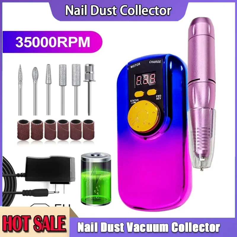 Portable Electric 35000RPM Nail Drill Machine With LCD Display Rechargeable for Acrylic Gel Manicure Professional Tools
Portable Electric 35000RPM Nail Drill Machine With LCD Display Rechargeable for Acrylic Gel Manicure Professional Tools