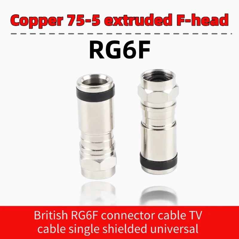 20Pcs 10pcs All copper 75-5 extrusion F head, imperial RG6 F head connector cable TV cable single shield universal
20Pcs 10pcs All copper 75-5 extrusion F head, imperial RG6 F head connector cable TV cable single shield universal