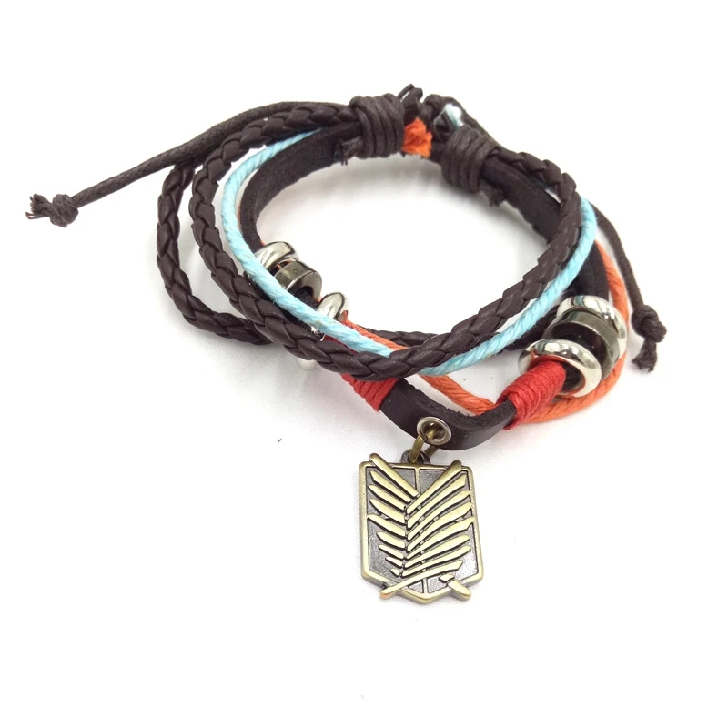 Anime Attack on Titan Leather Bracelet 
Anime Attack on Titan Leather Bracelet