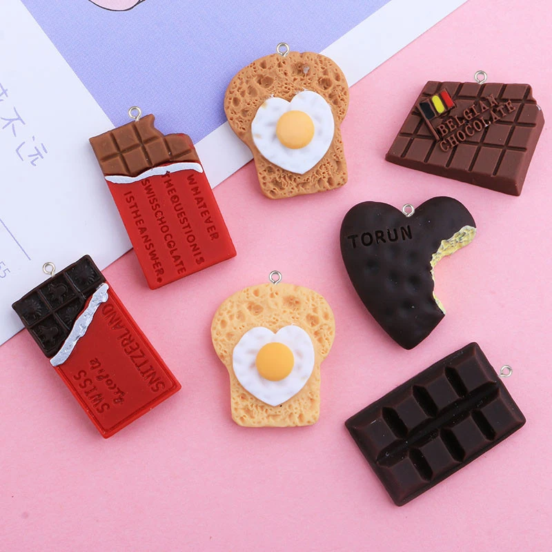 100pcs Resin Food Chocolate Bread Charms for Necklace Bracelet Earring DIY Jewelry Making Accessories Pendant Findings
100pcs Resin Food Chocolate Bread Charms for Necklace Bracelet Earring DIY Jewelry Making Accessories Pendant Findings