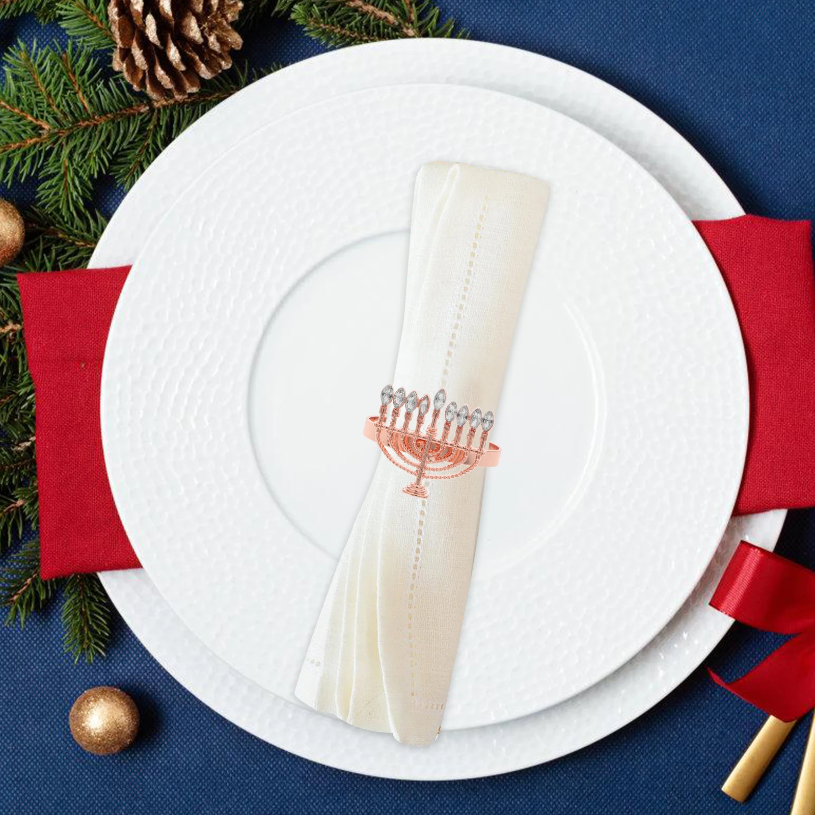 4Pcs Napkin Rings Reusable Delicate Menorah Design Alloy Strong Hold for Holiday Party Hotel Event Decorative Serviette Ring Set
4Pcs Napkin Rings Reusable Delicate Menorah Design Alloy Strong Hold for Holiday Party Hotel Event Decorative Serviette Ring Set