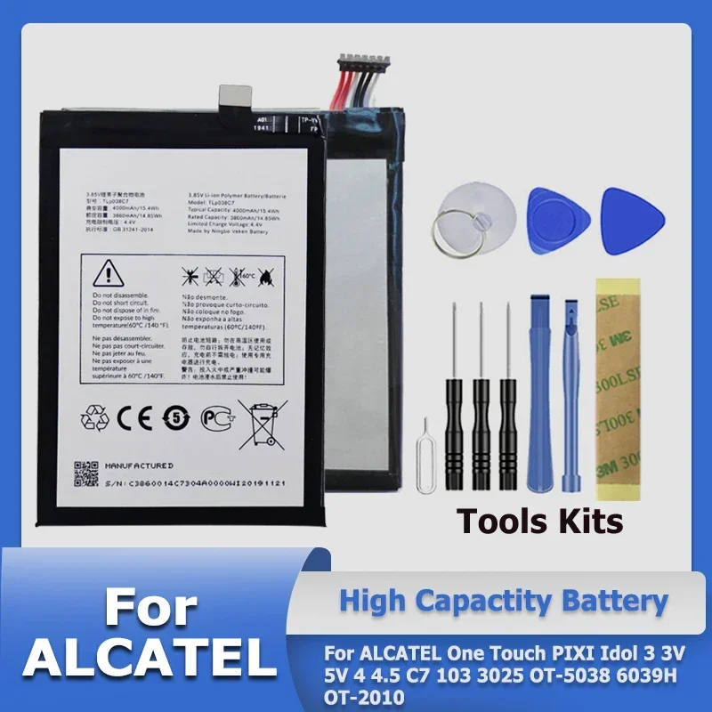 XDOU TLp020K2 TLI017C1 TLp029CC TLP038C7 Battery For Alcatel One Touch PIXI Idol 3 3V 5V 4 4.5 C7 103 3025 OT-5038 6039H OT-2010
XDOU TLp020K2 TLI017C1 TLp029CC TLP038C7 Battery For Alcatel One Touch PIXI Idol 3 3V 5V 4 4.5 C7 103 3025 OT-5038 6039H OT-2010