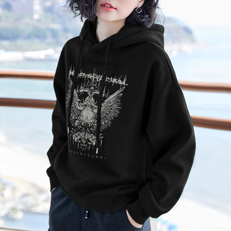 Y2K Gothic Punk Style Fashion Hoodies Women Hip Hop Long Sleeve Loose Hooded Sweatshirt Creative Eagle Pattern Printing Pullover
Y2K Gothic Punk Style Fashion Hoodies Women Hip Hop Long Sleeve Loose Hooded Sweatshirt Creative Eagle Pattern Printing Pullover