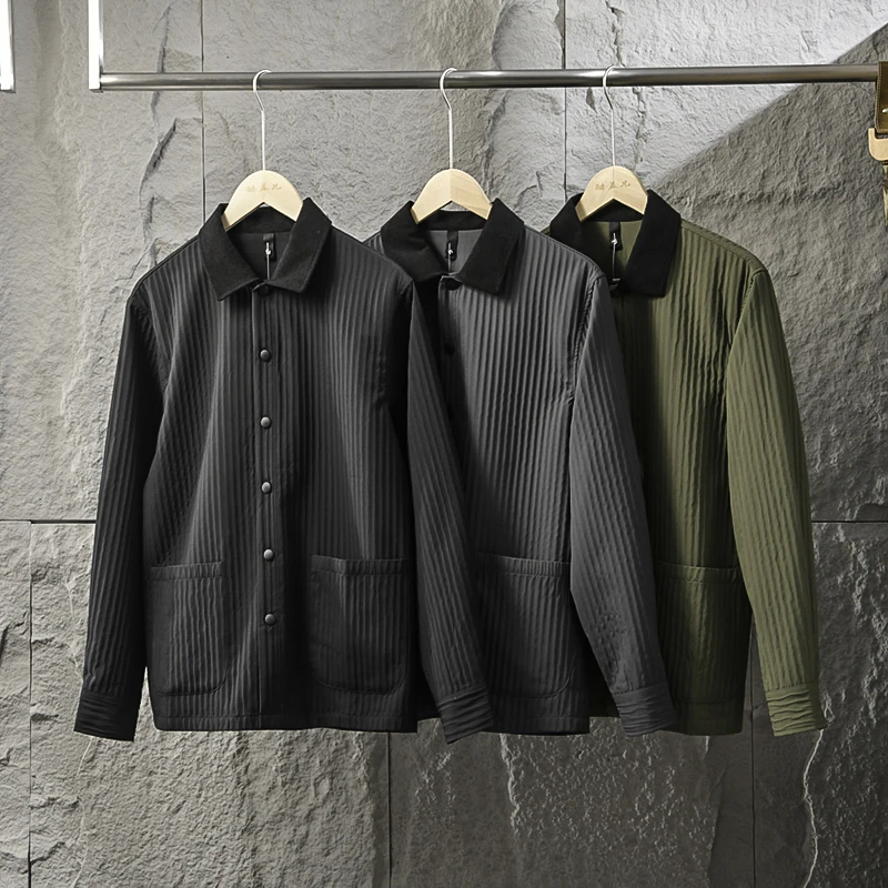 Spring 2025 Men's Fashion Urban Loose Fit Collared Shirt Jacket Lightweight Pleated Color Block Personality Outerwear
Spring 2025 Men's Fashion Urban Loose Fit Collared Shirt Jacket Lightweight Pleated Color Block Personality Outerwear