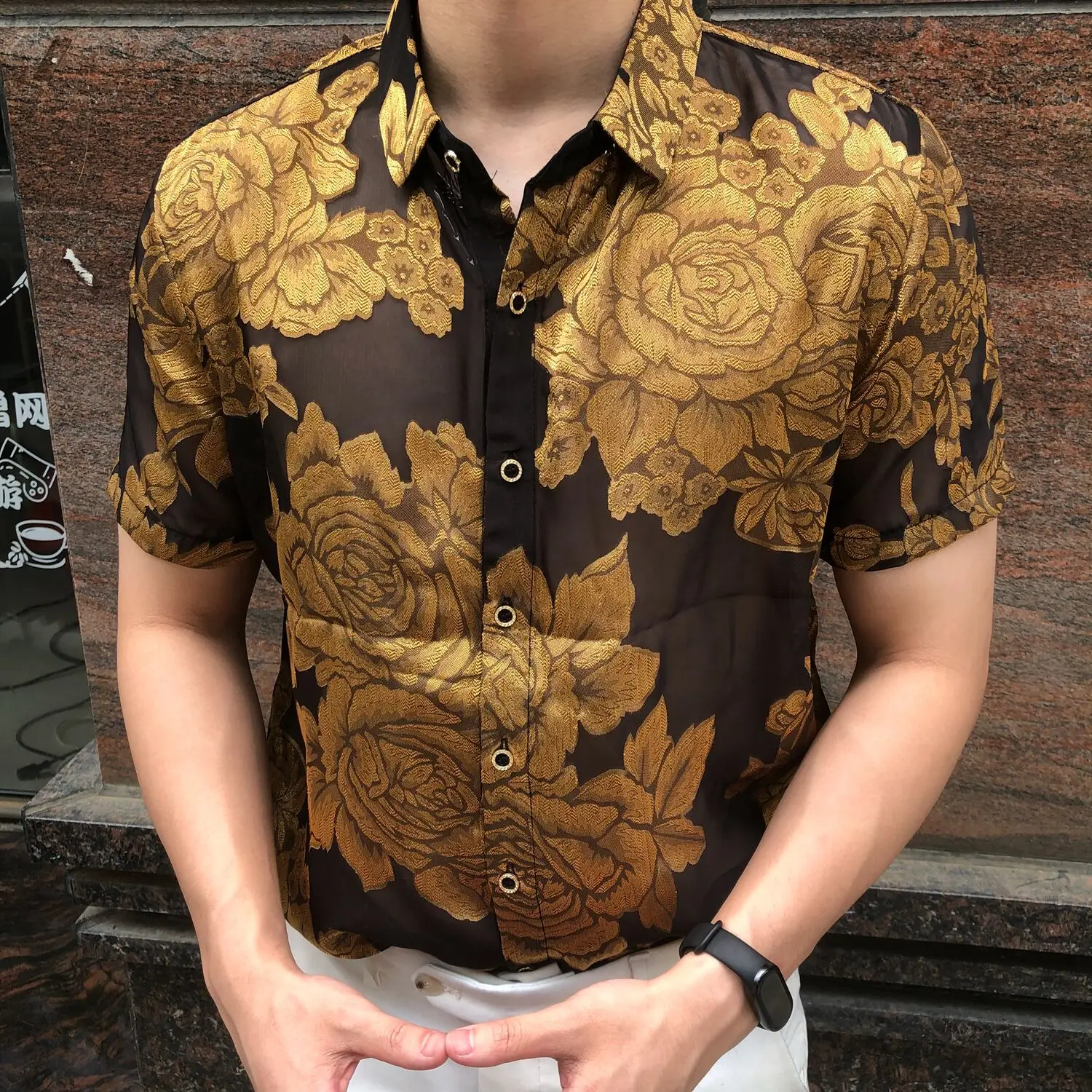 See Through Mesh Shirt Club Party Prom Chemise 2025 Homme 4xl New Sexy Lace Shirt For Male Embroidery Men Transparent Shirt
See Through Mesh Shirt Club Party Prom Chemise 2025 Homme 4xl New Sexy Lace Shirt For Male Embroidery Men Transparent Shirt