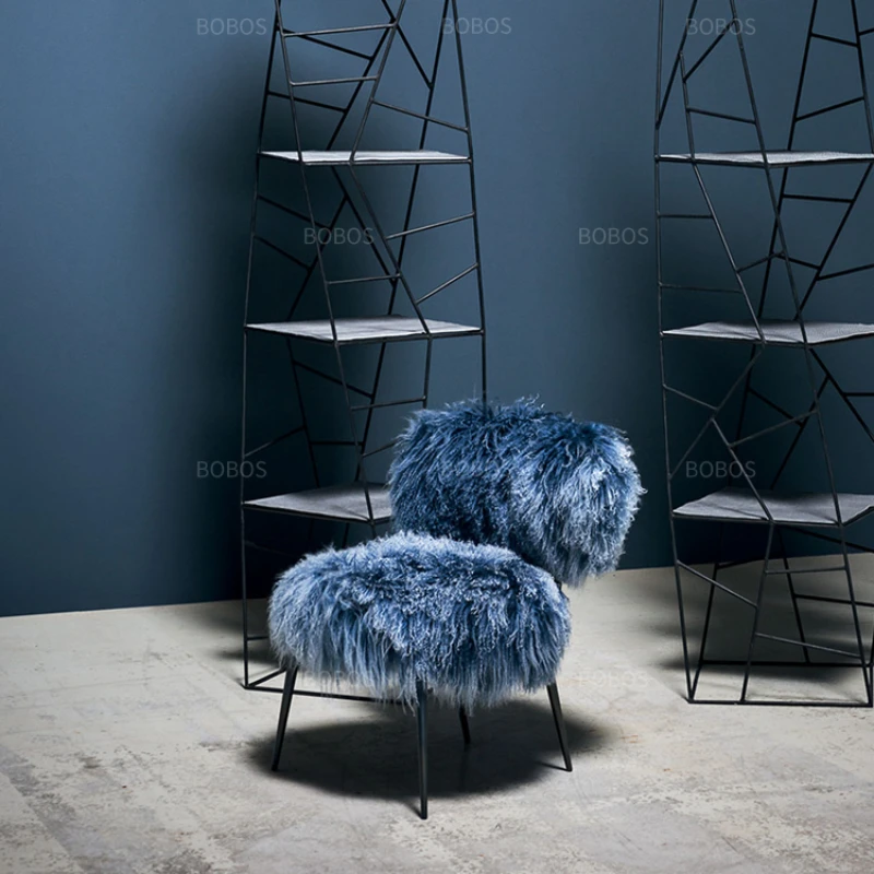 Art real beach wool blue white makeup dressing single seat lazy casual single
Art real beach wool blue white makeup dressing single seat lazy casual single