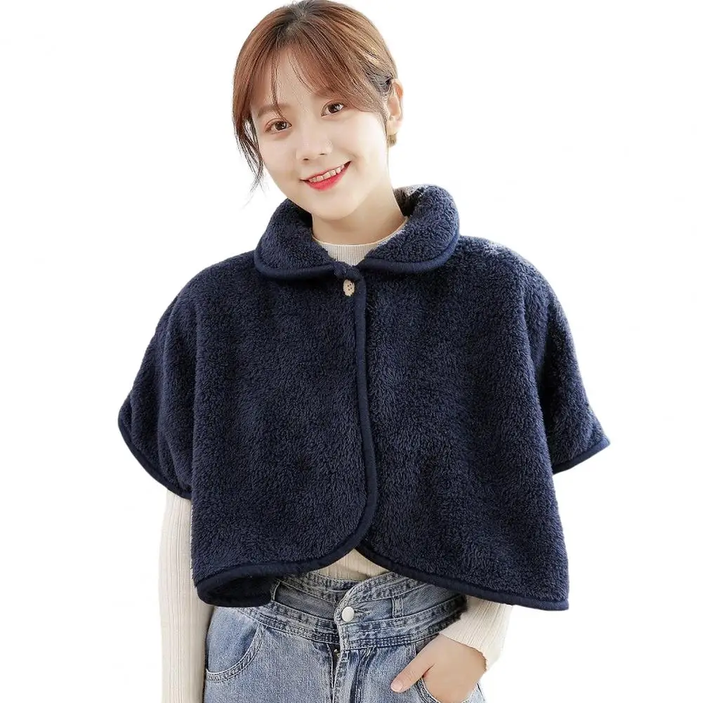 Button-up Shawl Cozy Buttoned Lapel Collar Winter Shawl Imitation Lamb Wool Solid Color Oversized Wrap for Windproof Warmth
Button-up Shawl Cozy Buttoned Lapel Collar Winter Shawl Imitation Lamb Wool Solid Color Oversized Wrap for Windproof Warmth