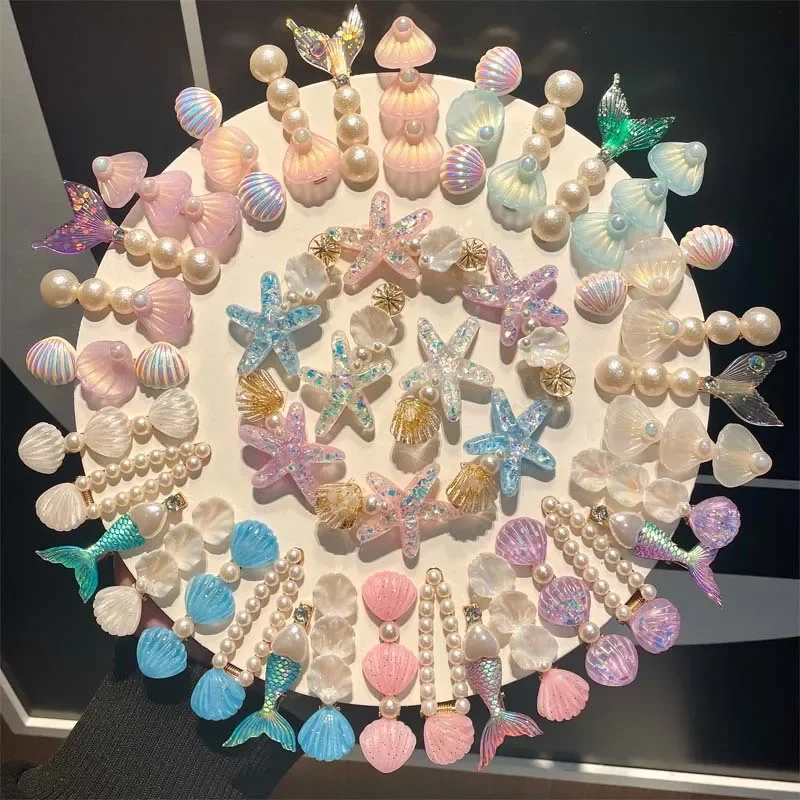 Shell Starfish Hair Clips Ocean Series Mermaid Hairpins Girls Summer Beach Bang Clip Princess Barrette Hair Accessories 머리핀
Shell Starfish Hair Clips Ocean Series Mermaid Hairpins Girls Summer Beach Bang Clip Princess Barrette Hair Accessories 머리핀