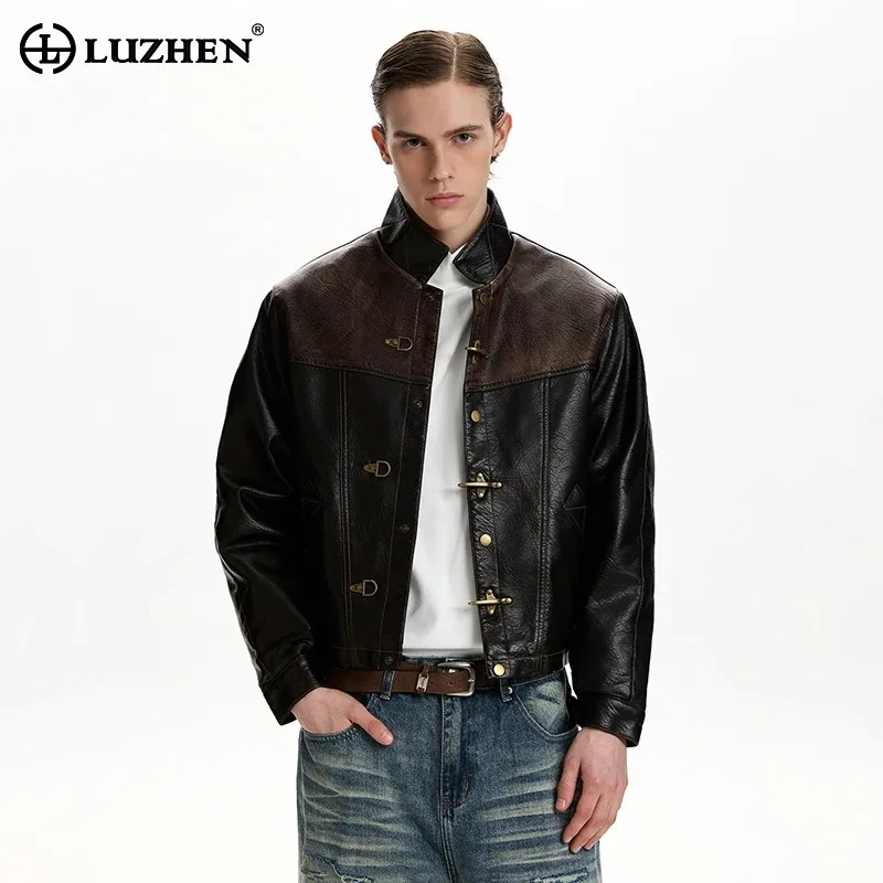 LUZHEN 2025 Winter New Fashion Personalized Metal Buckle Padded Leather Jacket Men's Handsome High Quality Casual Clothes JY5440
LUZHEN 2025 Winter New Fashion Personalized Metal Buckle Padded Leather Jacket Men's Handsome High Quality Casual Clothes JY5440