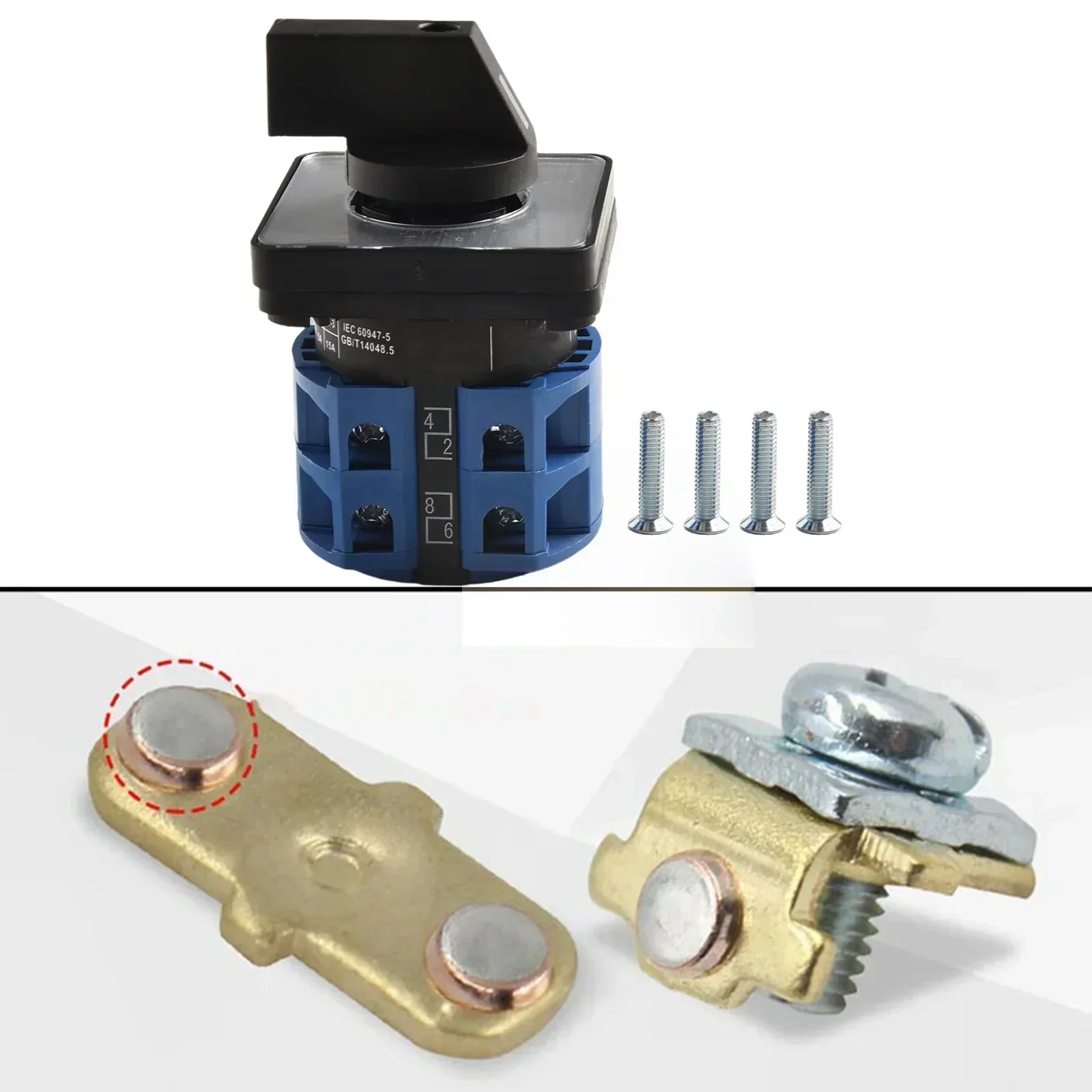1pc 25A 690V Rotary Cam Changeover Switch For LW26-25 2 Positions 3 Poles Rotary Switches Changeovers Silver Point Control
1pc 25A 690V Rotary Cam Changeover Switch For LW26-25 2 Positions 3 Poles Rotary Switches Changeovers Silver Point Control