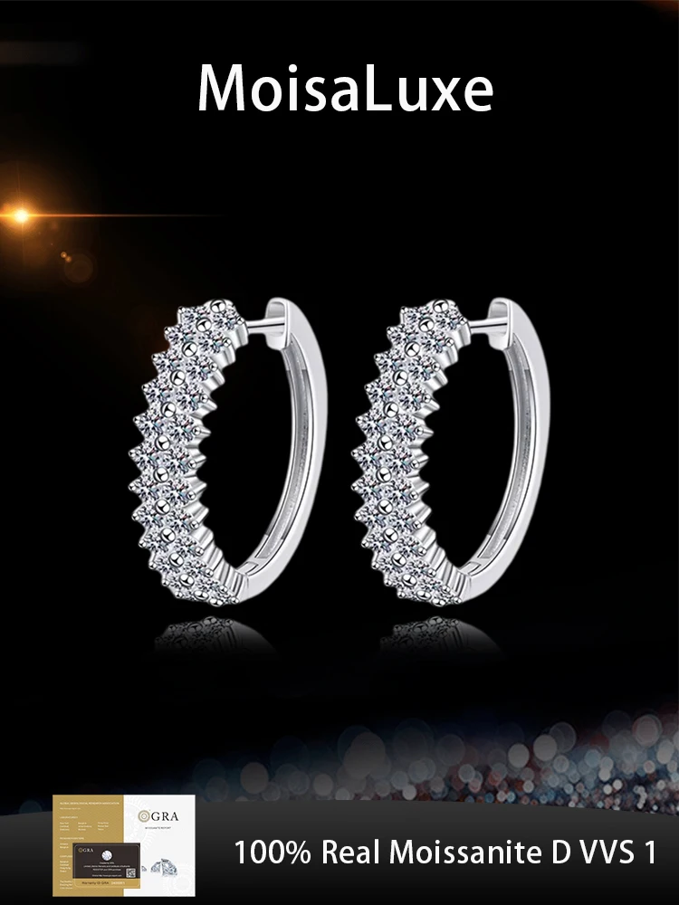 MoisaLuxe Official Store Plata 925 Silver Round Simple Ear Inlaid Moissanite Earrings Hoops Piercing Fashion Jewelry Gift
MoisaLuxe Official Store Plata 925 Silver Round Simple Ear Inlaid Moissanite Earrings Hoops Piercing Fashion Jewelry Gift