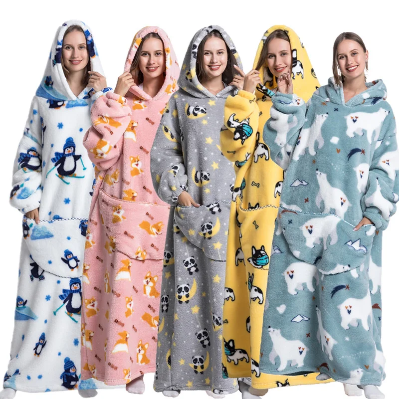 Oversized Lazy Blanket Adults Hoodies Sweatshirt Kids Baby Winter Cartoon Warm Hooded Flannel Giant TV Blanket Wearable Pajamas
Oversized Lazy Blanket Adults Hoodies Sweatshirt Kids Baby Winter Cartoon Warm Hooded Flannel Giant TV Blanket Wearable Pajamas