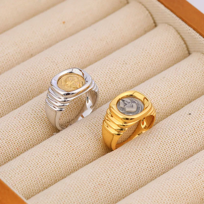 New Spartan Ancient Coin Ring, Sterling Silver Gold-Plated Retro Coin Ring Holder for Men and Women
New Spartan Ancient Coin Ring, Sterling Silver Gold-Plated Retro Coin Ring Holder for Men and Women