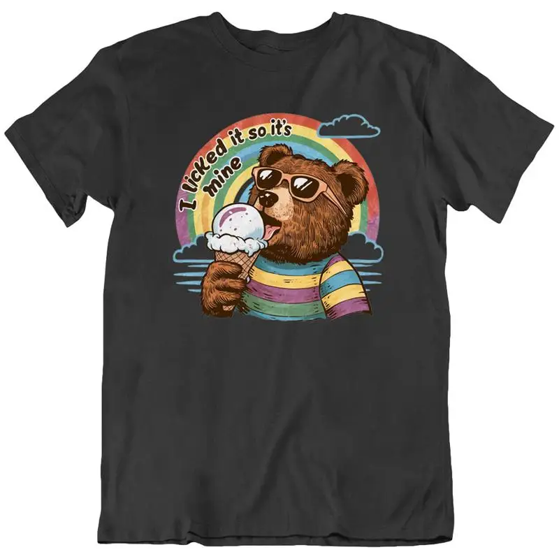 Bear Ice Cream Licked It So It'S Mine Funny Meme Vintage Retro T Shirt
Bear Ice Cream Licked It So It'S Mine Funny Meme Vintage Retro T Shirt
