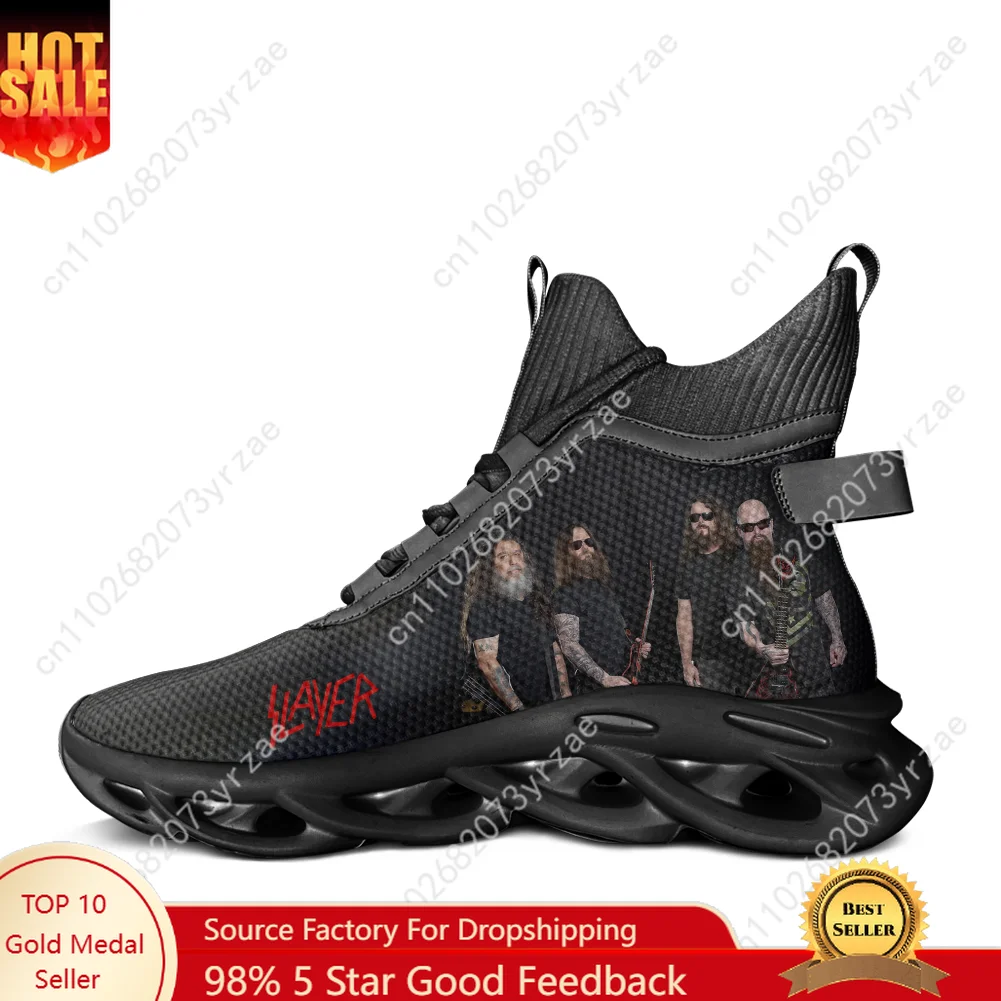 Slayer High Top Flats Sneakers Mens Womens Sports Running Shoes High Quality Sneaker Lace Up Mesh Footwear Custom Made Shoes
Slayer High Top Flats Sneakers Mens Womens Sports Running Shoes High Quality Sneaker Lace Up Mesh Footwear Custom Made Shoes