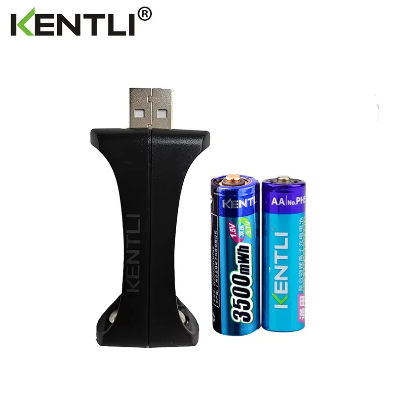 2pcs KENTLI 1.5v 3500mWh Li-polymer li-ion lithium rechargeable AA battery batterie + 2slots CH52UI charger
2pcs KENTLI 1.5v 3500mWh Li-polymer li-ion lithium rechargeable AA battery batterie + 2slots CH52UI charger