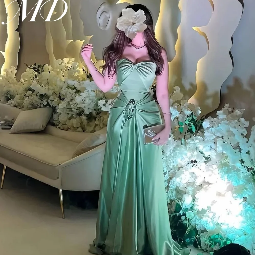 MD 2025 Elegant Green A-line Evening Gown Dress Sleeveless Satin Sweetheart Pleat Bow Saudi Prom Gown Floor-Length Customised
MD 2025 Elegant Green A-line Evening Gown Dress Sleeveless Satin Sweetheart Pleat Bow Saudi Prom Gown Floor-Length Customised