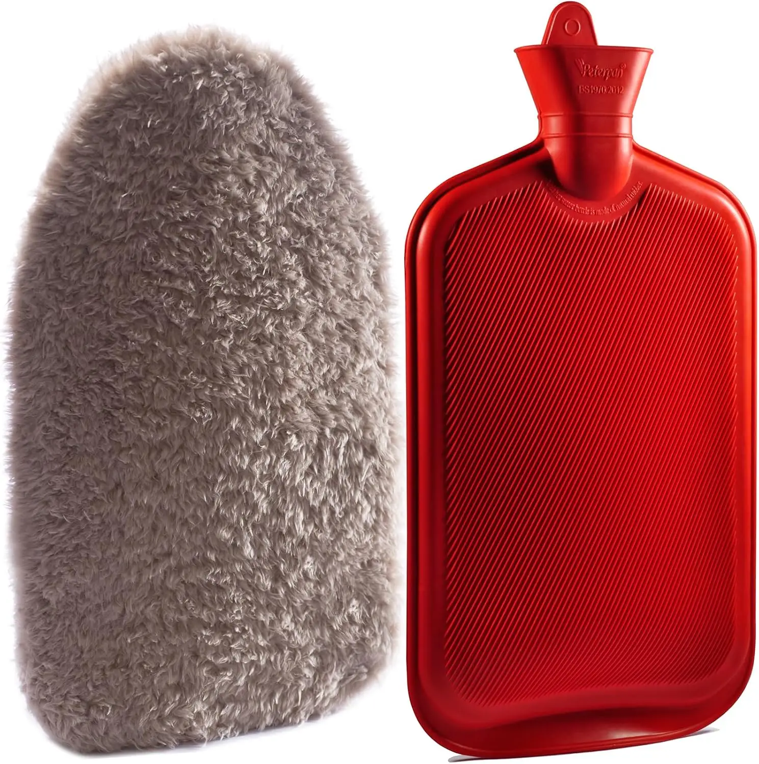 Extra Large Hot Water Bottle with Lanyard, 100 Fl Oz, BPA-Free, Soft Teddy Fur Cover, Taupe
Extra Large Hot Water Bottle with Lanyard, 100 Fl Oz, BPA-Free, Soft Teddy Fur Cover, Taupe
