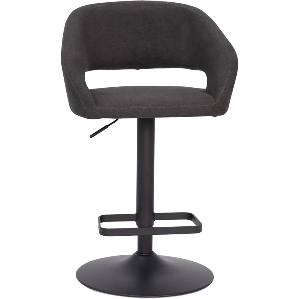 Erik Comfortable & Stylish Contemporary Barstool with Rounded Mid-Back and Foot Rest, Adjustable Height - Charcoal Fabric with
Erik Comfortable & Stylish Contemporary Barstool with Rounded Mid-Back and Foot Rest, Adjustable Height - Charcoal Fabric with