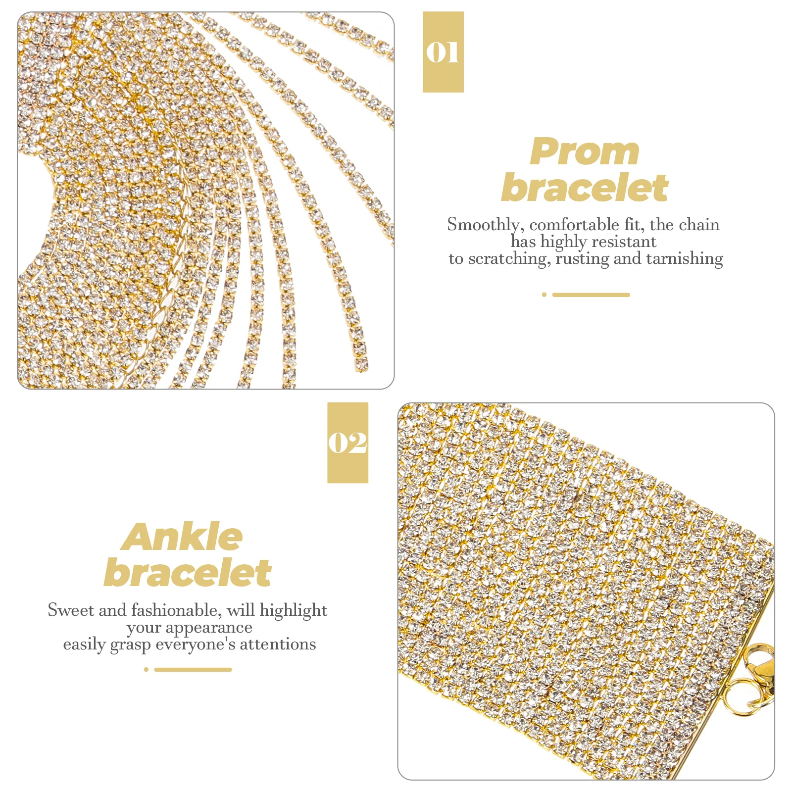 Rhinestone Tassel Bracelet for Women Elegant Classic Design Prom Wedding Wrap Ankle Bracelet Crystal Foot Jewelry
Rhinestone Tassel Bracelet for Women Elegant Classic Design Prom Wedding Wrap Ankle Bracelet Crystal Foot Jewelry