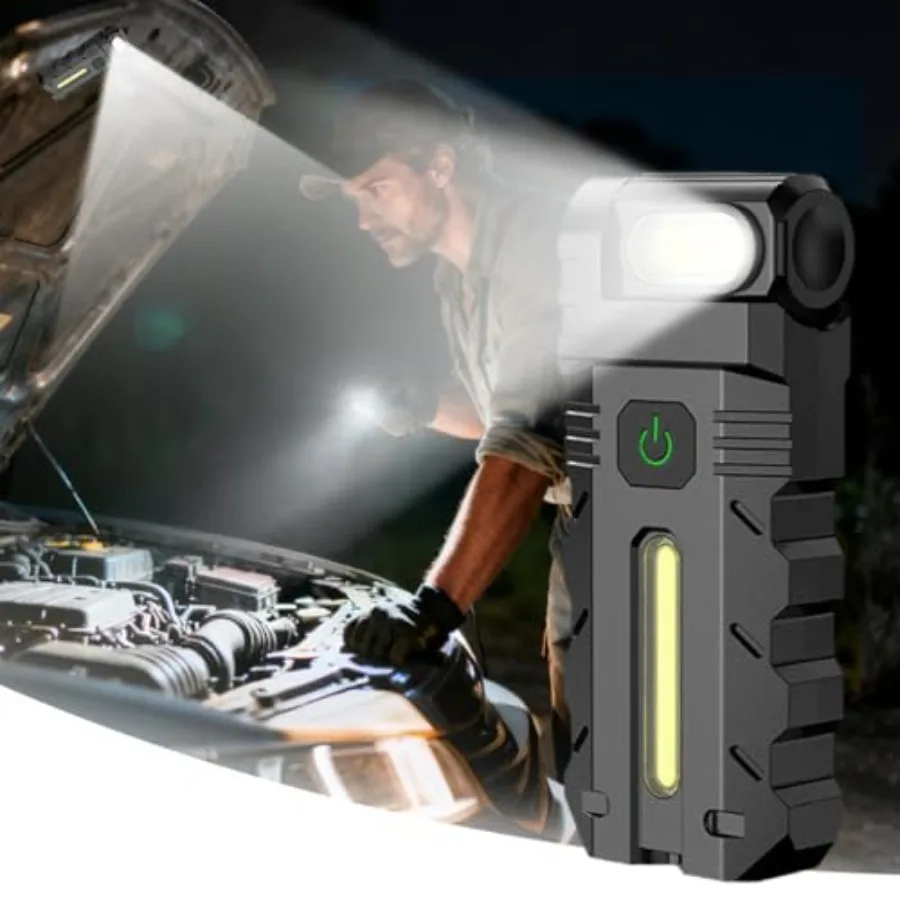 Rechargeable Magnetic Work Light, Powerful RGB Flashights, Portable Flat Mini Flashlights, IP68 Waterproof Multi-Mode Magnetic
Rechargeable Magnetic Work Light, Powerful RGB Flashights, Portable Flat Mini Flashlights, IP68 Waterproof Multi-Mode Magnetic
