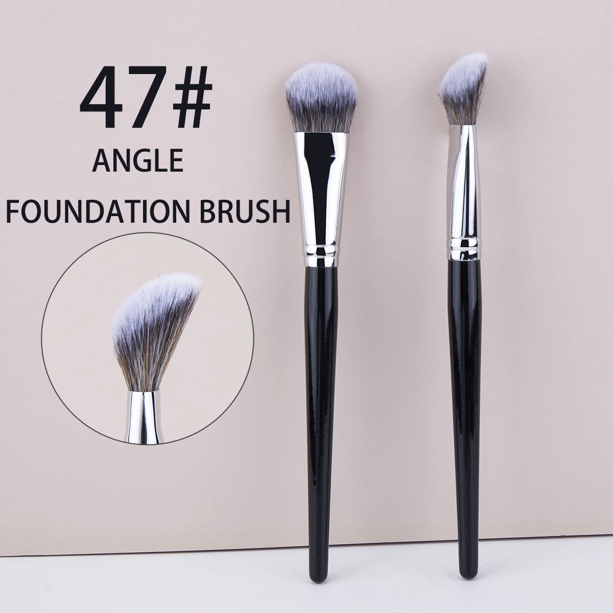 Angle Foundation Makeup Brush 47# Professional Face Foundation Buffing Brush Vegan Makeup Brus Makeup Brush for Sensitive Skin
Angle Foundation Makeup Brush 47# Professional Face Foundation Buffing Brush Vegan Makeup Brus Makeup Brush for Sensitive Skin