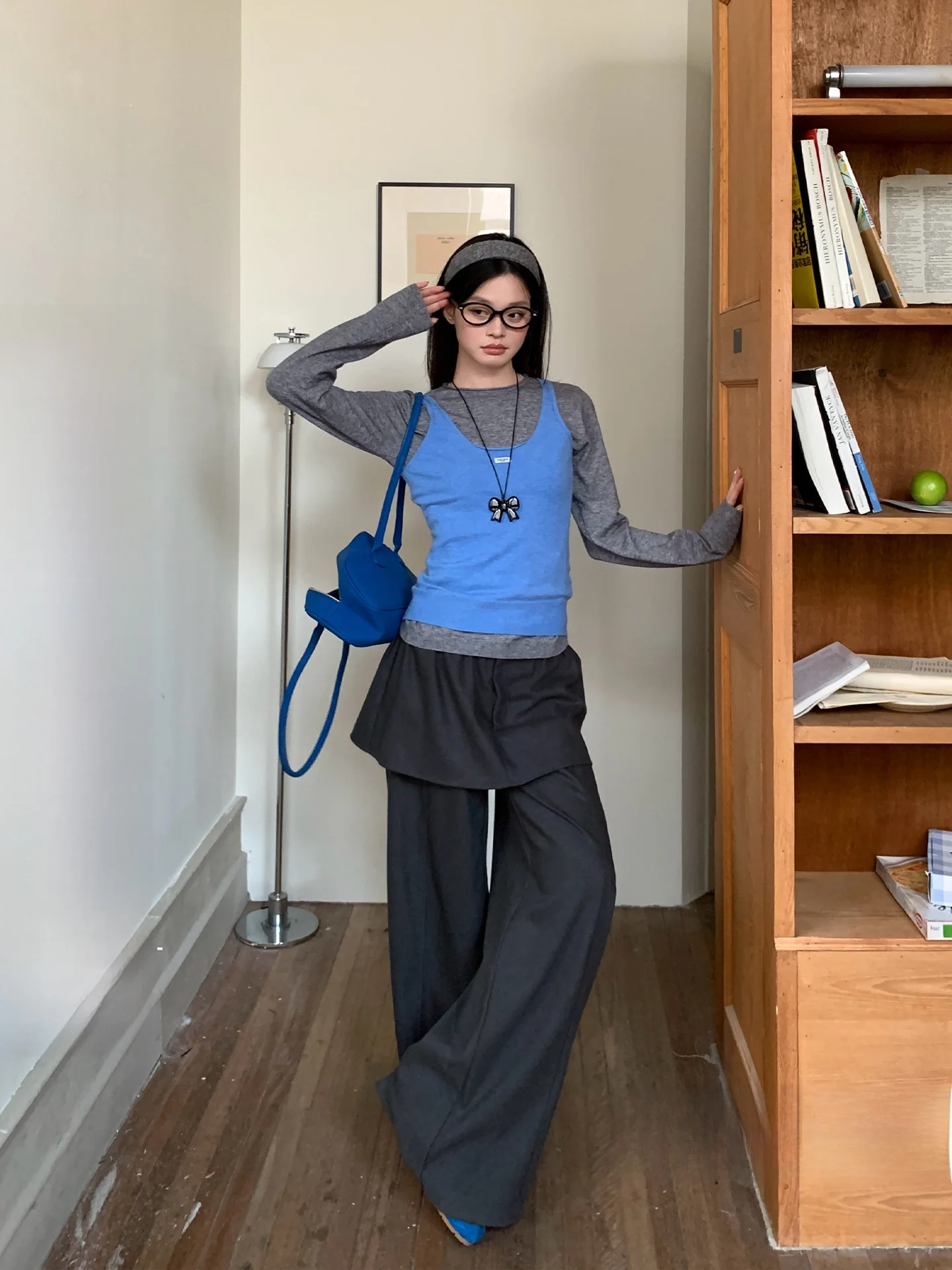 Gray Wide Leg Pantsuit Skirt Casual Pants Women's High Waist Straight Cut Spring New Style Drape Slimming Pants Commute Style
Gray Wide Leg Pantsuit Skirt Casual Pants Women's High Waist Straight Cut Spring New Style Drape Slimming Pants Commute Style