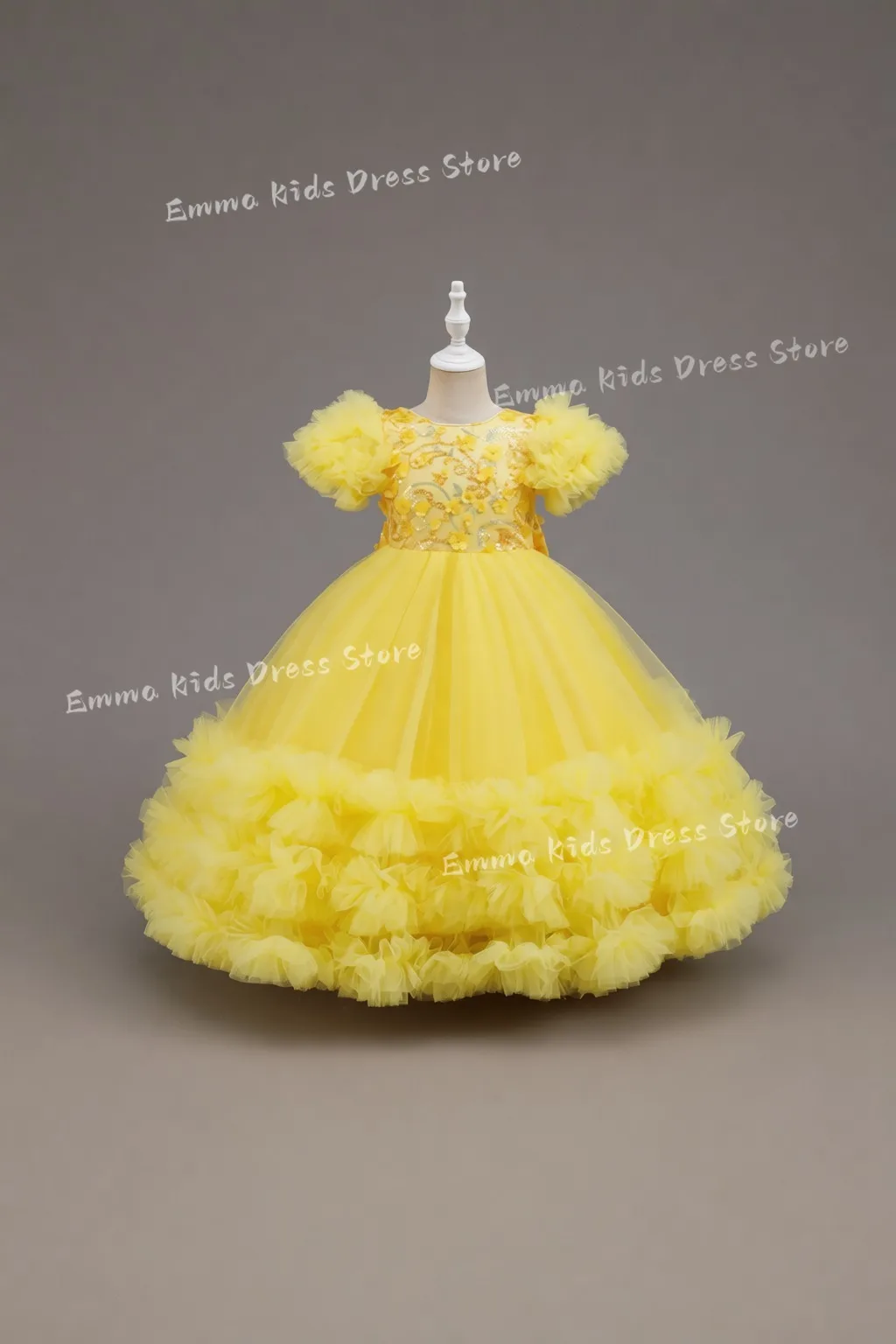 DEOIS Custom New Girl's Yellow Sequin Flower Girl Dress 5-12 Years Old Elegant Long Birthday Party Evening Dress
DEOIS Custom New Girl's Yellow Sequin Flower Girl Dress 5-12 Years Old Elegant Long Birthday Party Evening Dress