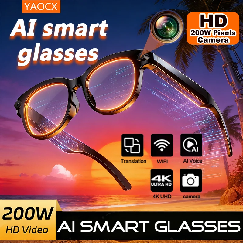 New hot selling AI smart glasses with 200W pixel high-definition camera for video shooting, object recognition, translation, Blu
New hot selling AI smart glasses with 200W pixel high-definition camera for video shooting, object recognition, translation, Blu