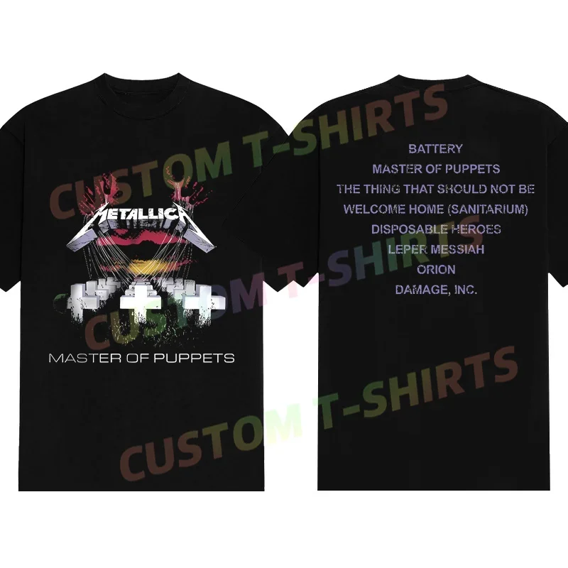 2024 Hot Sale Summer 100% Cotton Black Master of Puppets Metallicas T Shirt Men Short Sleeve Cool Tee Hip Hop Streetwear T-shirt
2024 Hot Sale Summer 100% Cotton Black Master of Puppets Metallicas T Shirt Men Short Sleeve Cool Tee Hip Hop Streetwear T-shirt