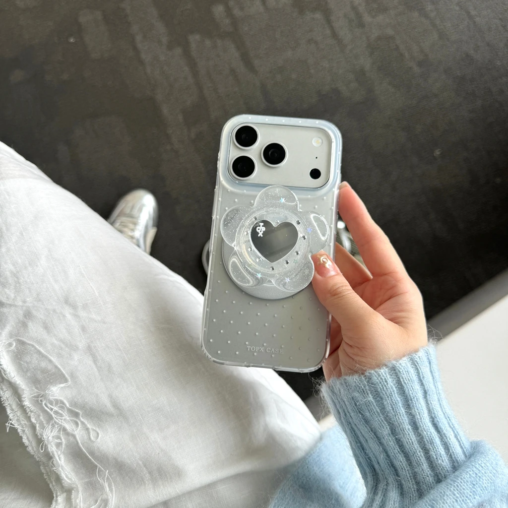 Korean Ins-style White Polka Dots Heart Floral Glitter Stand Magnetic Protect Phone Cover Case for iPhone 17 16 15 14 Pro Max
Korean Ins-style White Polka Dots Heart Floral Glitter Stand Magnetic Protect Phone Cover Case for iPhone 17 16 15 14 Pro Max