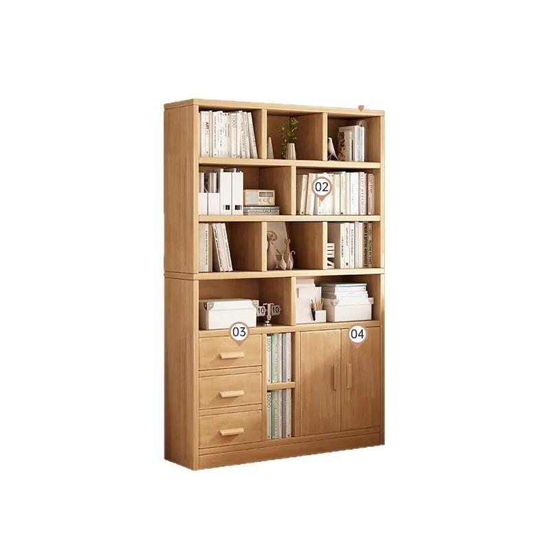 LH solid wood bookcase integrated shelf floor-to-ceiling living room storage home display cabinet
LH solid wood bookcase integrated shelf floor-to-ceiling living room storage home display cabinet