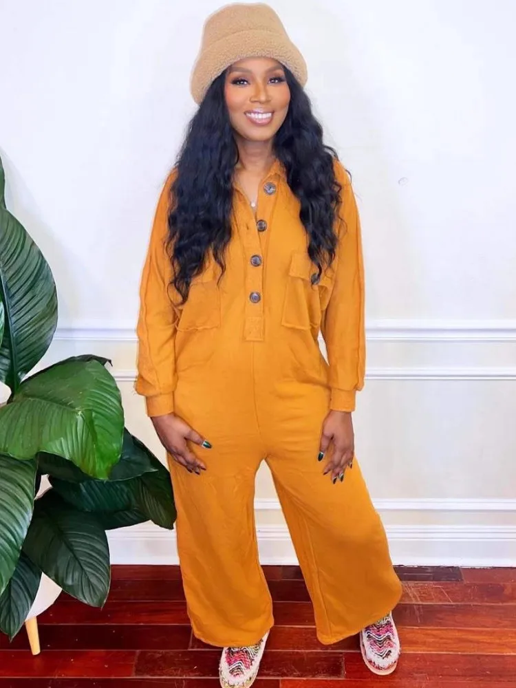 Solid Color Women Jumpsuits For Autumn Winter Long Sleeve Loose Fashion Streetwear Overalls Wide Leg Pants Trousers 2025
Solid Color Women Jumpsuits For Autumn Winter Long Sleeve Loose Fashion Streetwear Overalls Wide Leg Pants Trousers 2025