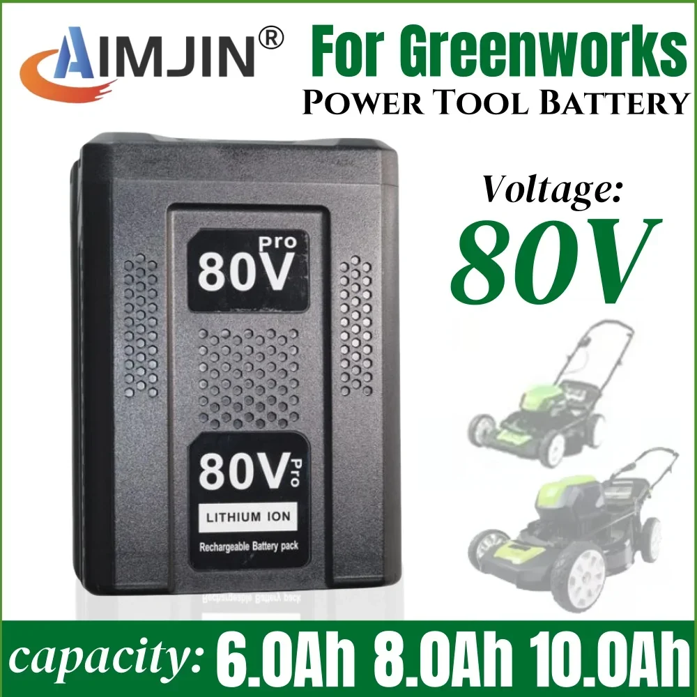 80V 6.0/8.0/10.0Ah Replacement Battery,for Greenworks PRO 80V Li-ion Battery GBA80150 GBA80150 GBA80200 GBA80250 GBA80300 GBA80
80V 6.0/8.0/10.0Ah Replacement Battery,for Greenworks PRO 80V Li-ion Battery GBA80150 GBA80150 GBA80200 GBA80250 GBA80300 GBA80