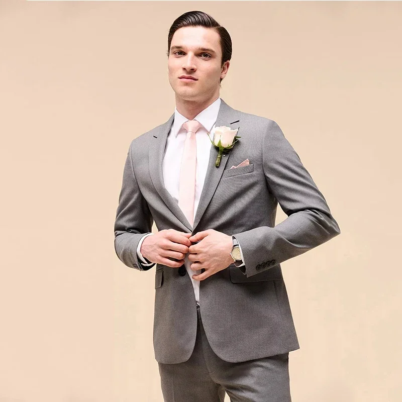 Fashion Solid Color Male Suits Set Slim Fit Groom Wedding Gowns Formal Business Casual Blazer For Man Party Jacket costume homme
Fashion Solid Color Male Suits Set Slim Fit Groom Wedding Gowns Formal Business Casual Blazer For Man Party Jacket costume homme