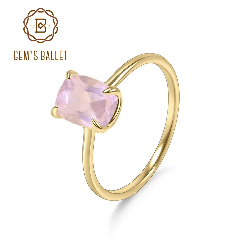 GEM'S BALLET 18-каратное позолоченное серебряное кольцо с подушкой 6X8 мм 1,75 карата, розовый кварц, камень, пасьянс, зубцы с орлом, обручальные кольца
GEM'S BALLET 18-каратное позолоченное серебряное кольцо с подушкой 6X8 мм 1,75 карата, розовый кварц, камень, пасьянс, зубцы с орлом, обручальные кольца