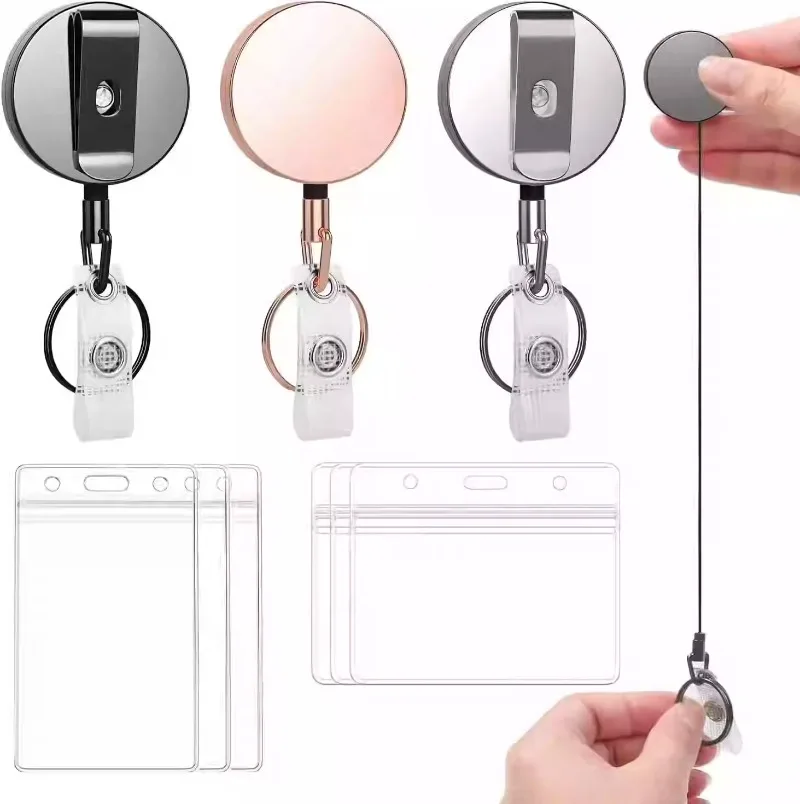 1Pc Metal Retractable Easy Pull Key Ring Id Holders Lanyard Badge Holder Reel Name Badge Tag Card Clip Recoil Reel Belt Clip
1Pc Metal Retractable Easy Pull Key Ring Id Holders Lanyard Badge Holder Reel Name Badge Tag Card Clip Recoil Reel Belt Clip