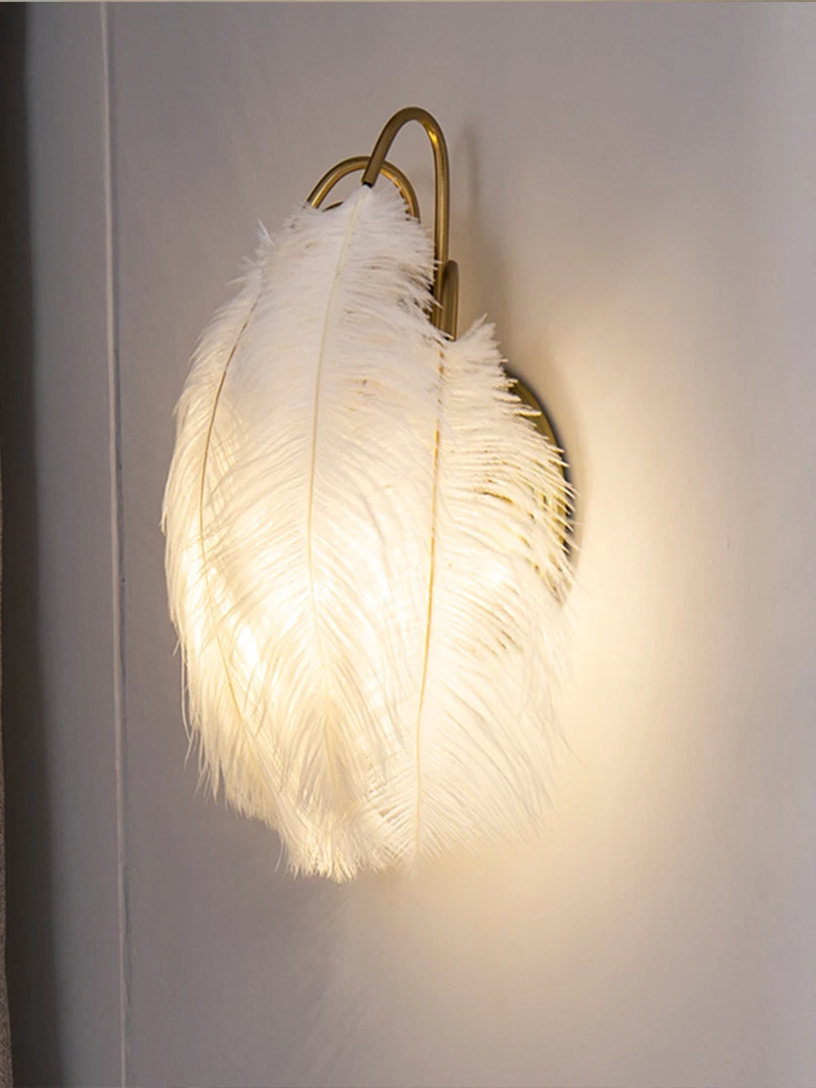 Nordic feather wall lamp modern simple bedroom study bedside lamp aisle entrance corridor living room small wall lamp
Nordic feather wall lamp modern simple bedroom study bedside lamp aisle entrance corridor living room small wall lamp